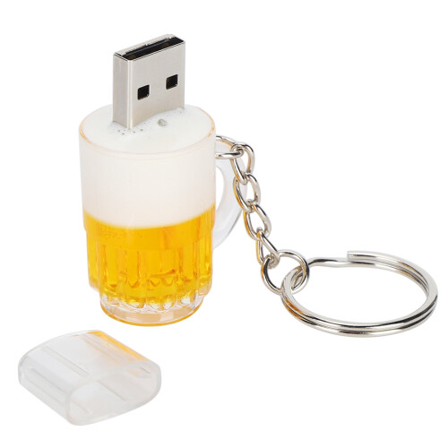 2 Go USB 2.0 Cartoon Beer Mug U Disk PVC+Métal 1