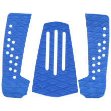 3 Pcs Surfboard Traction Pad AntiSkid MoistureProof Surf Deck Mat for Skimboard Accessories(Blue )