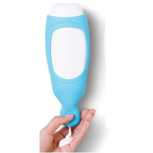 Manchon en silicone pour douche 20x8x1,5 cm Blanc/Rouge 1