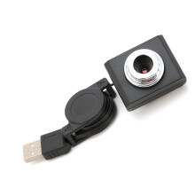 Caméra web USB 2.0 480P 320x240 5.0MP/30.0MP noir ABS