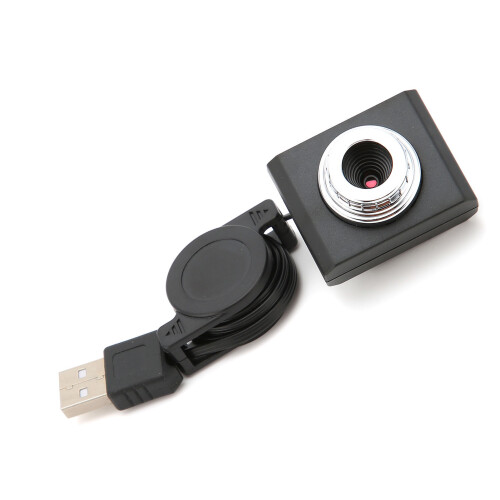 Caméra web USB 2.0 480P 320x240 5.0MP/30.0MP noir ABS
