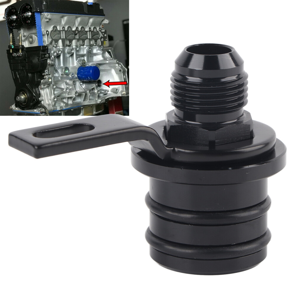 10An Breather Fitting Adapter Aluminium Alloy Lightweight For Oil Catch Can B16 B18 B20 Black 5081322411908