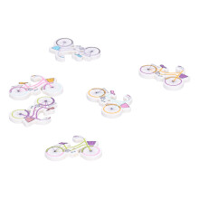 50 pièces de boutons en bois – Bicyclette cartoon – Peuplier – Couture