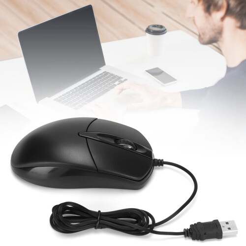 Mouse cablato USB ergonomico portatile da 1200 DPI con 3 pulsanti