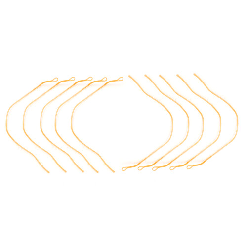 10x connecteurs de boucle de leader 20lb orange 1.5mm 1