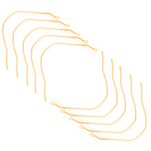 10x connecteurs de boucle de leader 20lb orange 1.5mm