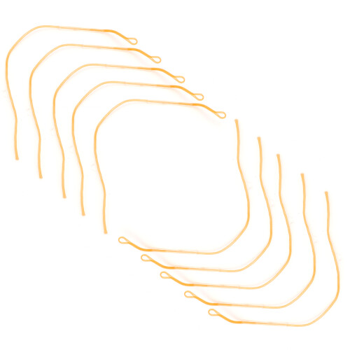 10x connecteurs de boucle de leader 20lb orange 1.5mm