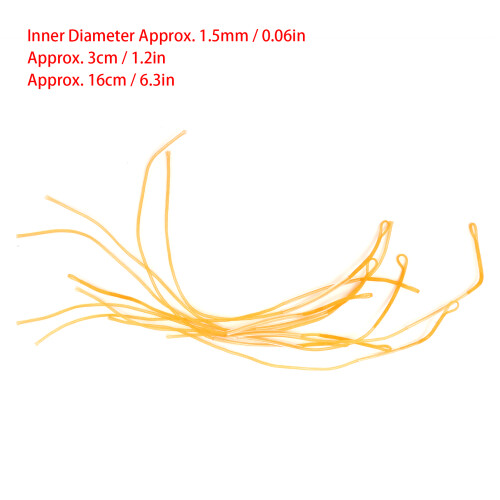 10x connecteurs de boucle de leader 20lb orange 1.5mm 2