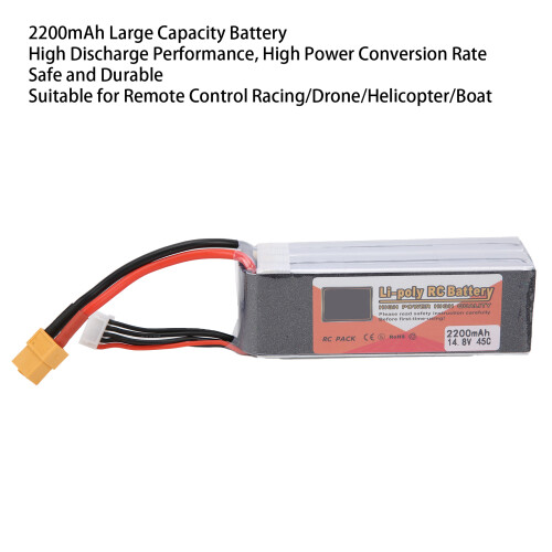 4S 14,8V 2200mAh 45C Lithium-Polymer RC-Batterie mit XT60-Stecker 2