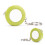 Mini mètre ruban souple 1 pièce porte-clés vert 7
