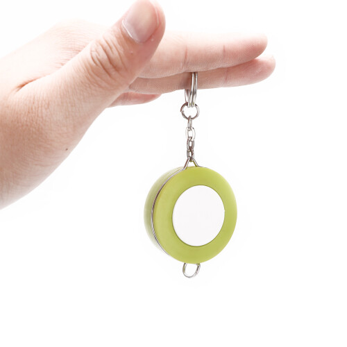 Mini mètre ruban souple 1 pièce porte-clés vert 2