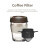 Dripper per caffè pieghevole in acciaio inossidabile a due strati 6 cm 8