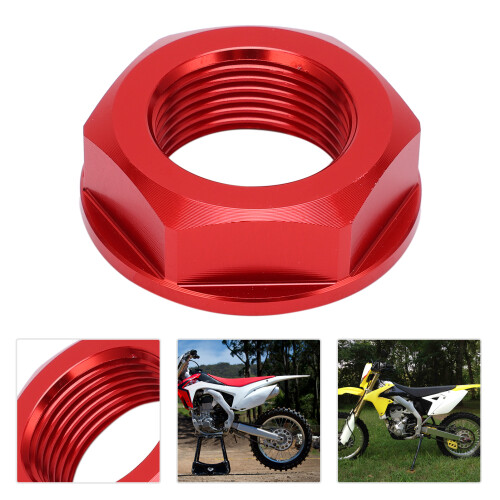 Écrou d'axe de roue arrière en aluminium M22x1.5 rouge pour KX125 2