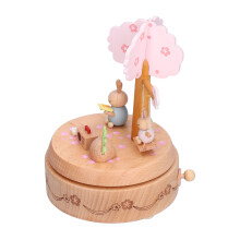 Boîte à musique en bois de hêtre Rabbit City Sky 17x11x11 cm