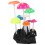 Funghi simulati in silicone per acquario 9.5x7x11 cm 9