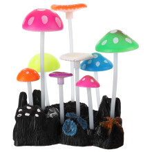 Funghi simulati in silicone per acquario 9.5x7x11 cm