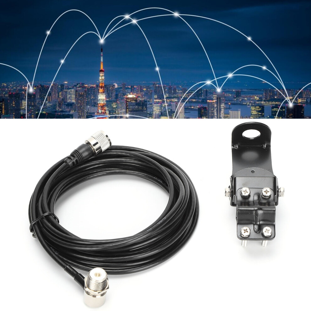 Adjustable Car Antenna Mounting Bracket With 5M Extension Cable Trunk Lid Hatchback(Rb-46 Rg58 ) 3221322421695