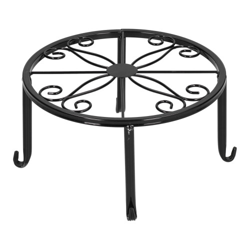 Support sur pied pour pots de fleurs 22.6x22.6x12 noir 1