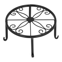 Plant Stand FloorStanding Single Layer Flower Pot Rack Shelf for Balcony Living Room(Black )