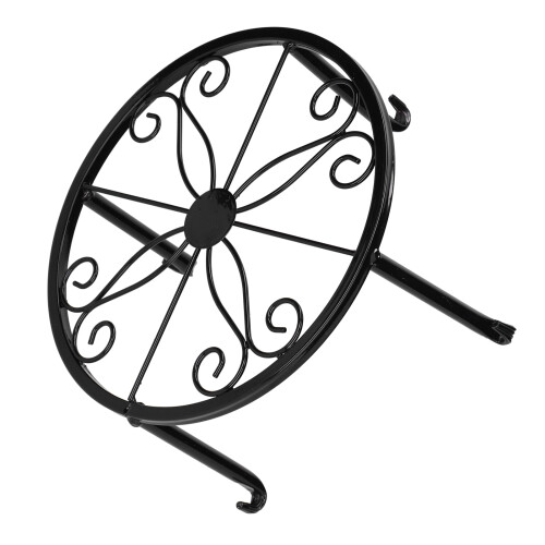Support sur pied pour pots de fleurs 22.6x22.6x12 noir 2