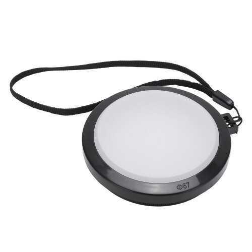 Capuchon d'objectif balance des blancs 67 mm 2,6 po plastique blanc 1