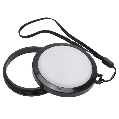 Mennon 62 mm capuchon d'objectif blanc en plastique