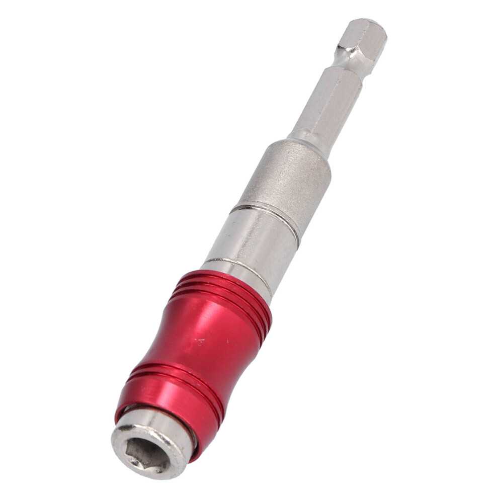 Hex Drill Bit Holder Multiangle Extension Rod Universal Hand Operated Tools 1/4In(Red Silver ) 4091322423796