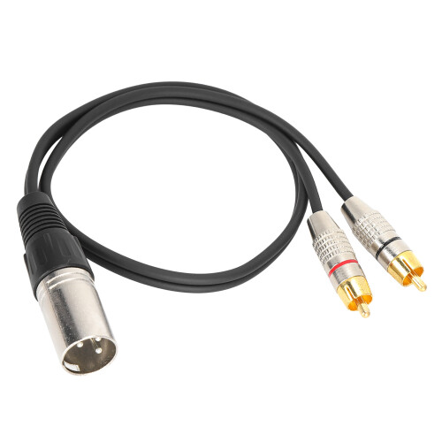 Câble diviseur XLR mâle vers 2 RCA 1m/3.3ft 2
