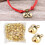 Oro 50 pezzi Campanelle piccole da 14 mm Ferro con foro 14