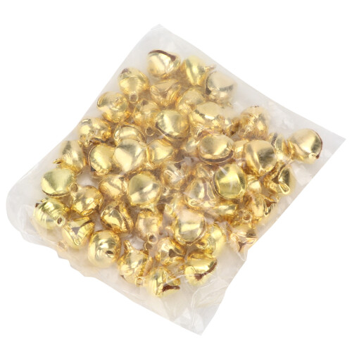 Oro 50 pezzi Campanelle piccole da 14 mm Ferro con foro