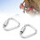 2 pièces de mousquetons en acier inoxydable, 4,0 mm, argent 13