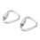 2 pièces de mousquetons en acier inoxydable, 4,0 mm, argent 9