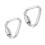 2 pièces de mousquetons en acier inoxydable, 4,0 mm, argent 10