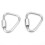 2 pièces de mousquetons en acier inoxydable, 4,0 mm, argent 16