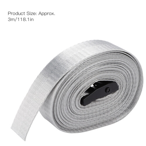 2 pièces, sangles à cliquet en alliage, 3 m / 9,8 ft, argent 2