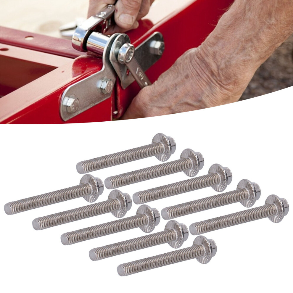 10Pcs Flanged Hex Head Bolts Stainless Steel 304 Screws Accessory M5 10/12/16/20/25/30/35/40mmM5x40-image-OPC-PHVYM7S-NEW