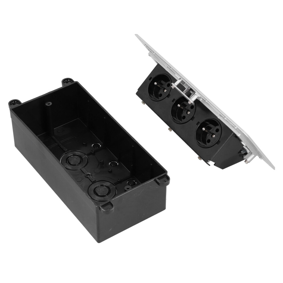 Power Socket 3ÂOutlet Desktop Floor Recessed Electrical Charging Station 16A/10A 8701322425541