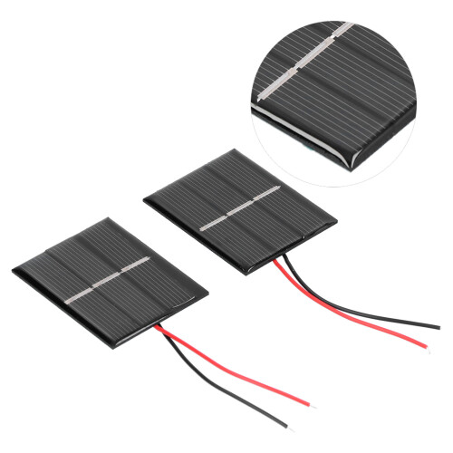 Mini-Solarmodule 2 Stück 43x55mm Polysilizium-Module für Solarstrom 0,4W 1,5V 2