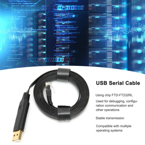 US013 Cavo console USB-RJ45 da 1,5 m Nero 2
