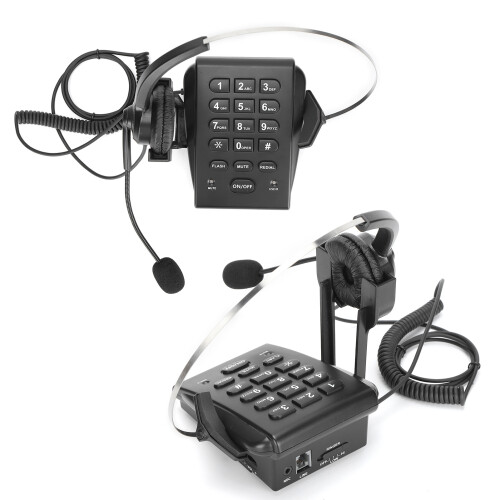 HT700 Téléphone filaire avec casque, ABS, Bureau 2
