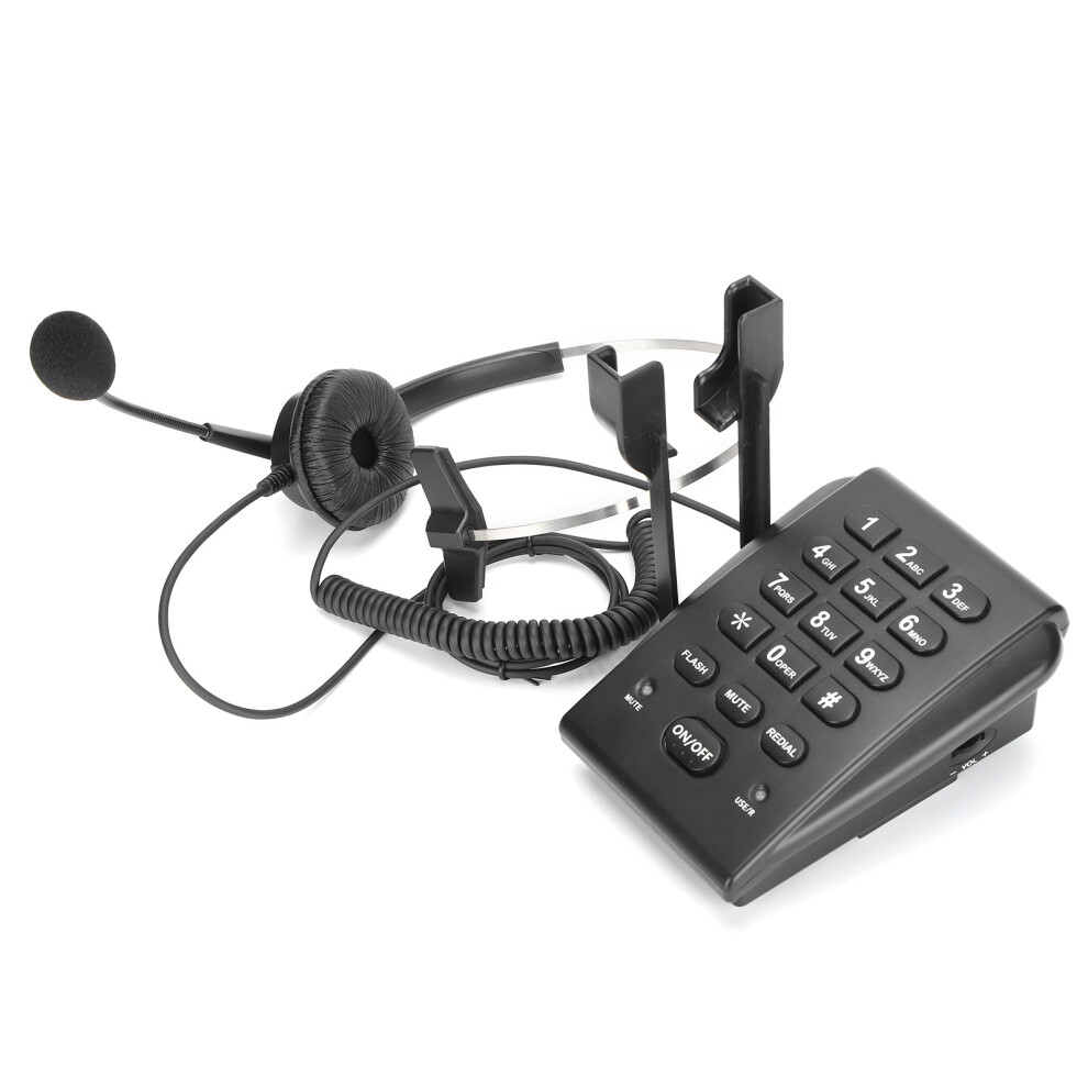 Ht700 Corded Telephone With Headset Call Center Telephone With Omnidirectional Microphone Headset For Office Home 9491322428787