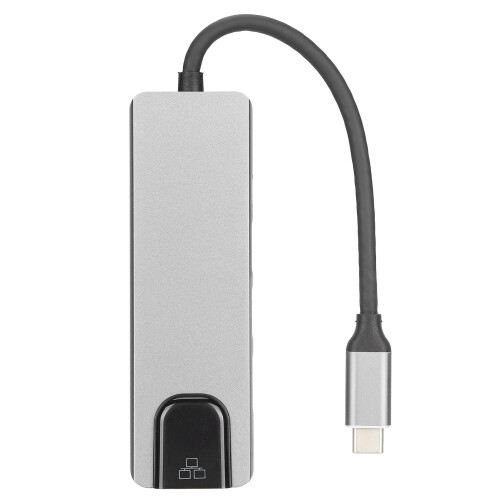 Stazione docking Type-C 5-in-1 alluminio grigio 4K@30Hz 1