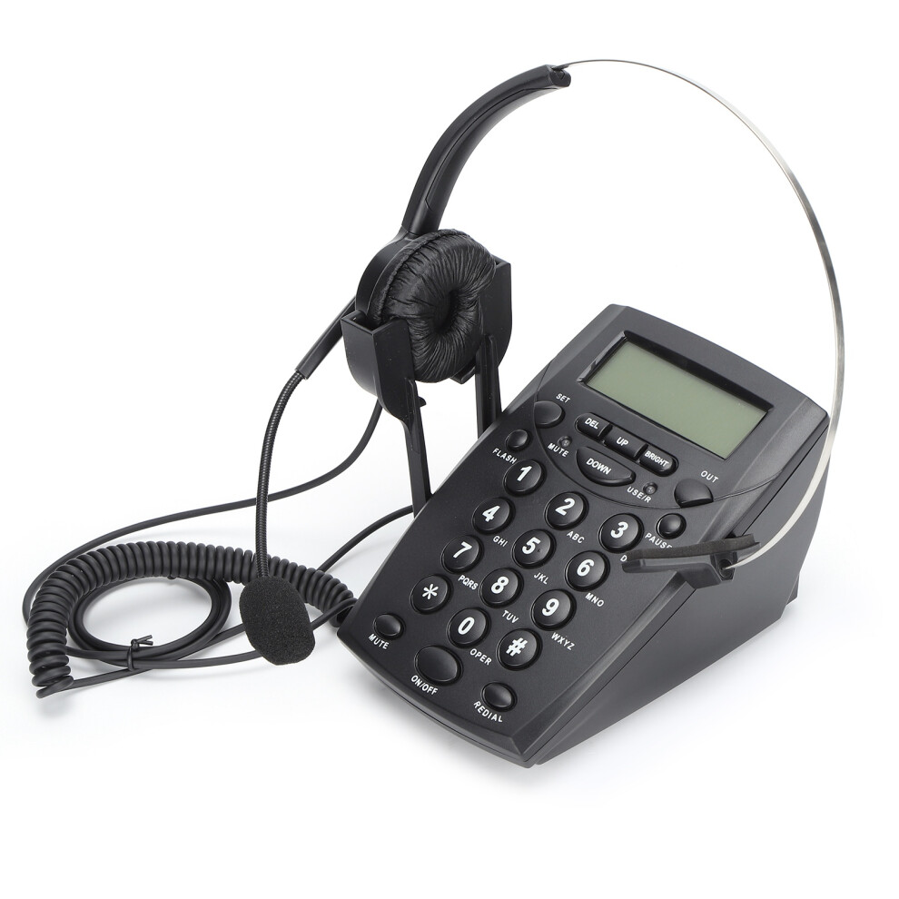 Ht800 Call Center Wired Telephone With Omnidirectional Microphone Headset Suitable For Office And Home 7631322428819
