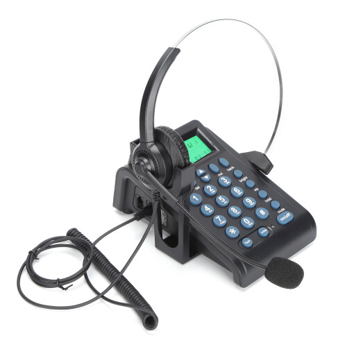 HT910 Téléphone filaire de bureau avec casque en ABS
