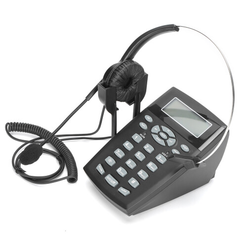 HT810 Telefono da ufficio cablato con auricolare, ABS 2