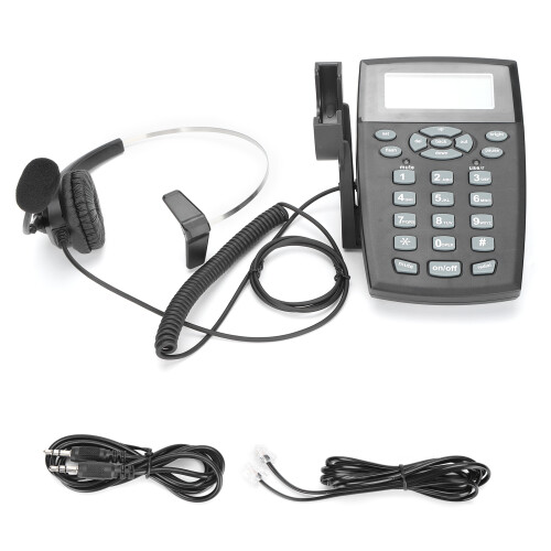 HT810 Telefono da ufficio cablato con auricolare, ABS 1