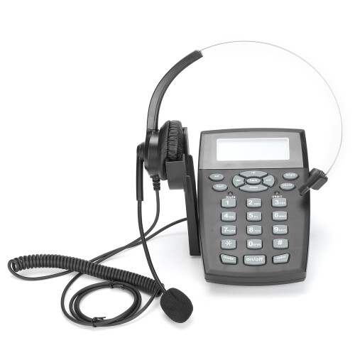 HT810 Telefono da ufficio cablato con auricolare, ABS