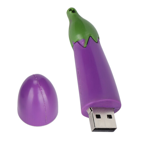 Clé USB aubergine dessin animé 2 Go compact violet 1