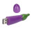 Clé USB aubergine dessin animé 2 Go compact violet 15