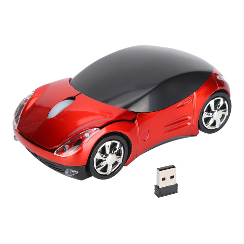 Smart rouge en forme de voiture souris compacte 2,4 GHz 2AAA 1